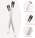 2 Pieces Rubber Tipped Tweezers Silicone Coated Soft Tweezers Rubber Tip Non Marring Flat Tip Forceps Lab Industrial Hobby Craft Tweezers Tools fo...