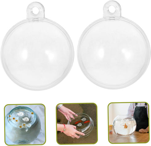 10pcs Fish Float Home Decor Fish Decorations Party Supplies Aquarium Decorations Aquarium Float Balls Fillable Ball Clear Plastic Ornaments Balls ...