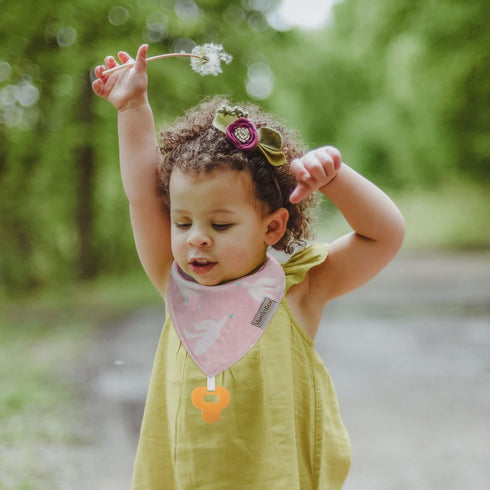 Baby Bandana Drool Bibs 6-Pack and Teething Toys 6-Pack Made with 100% Organic Cotton, Absorbent and Soft Unisex...