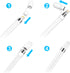 Magnetic Replacement Cap for Apple Pencil 1st Generation - with Silicone Protective Cap Holder (White)...