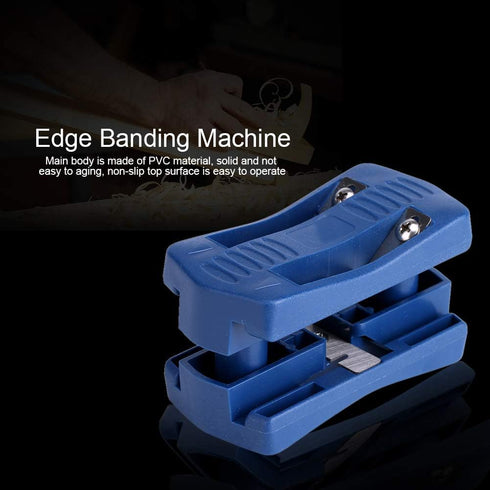 Edge Banding Trimmer Tool, Mini PVC Melamine Wood Edge Banding Machine 2 Edges Manual Tail Trimming Woodworking Tool for Panel Type Furniture Cabi...