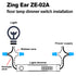 Zing Ear ZE-02A Rotary Dimmer Switch for Floor Torchiere Lamps, Halogen Lamps, Incandescent Lamps,500WMax. 120VAC Knob Switch Replacement Kit-Blac...