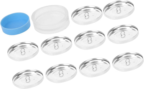 Cover Buttons Kit, Covered Button Kits DIY Button Craft Kits Solid Fabric Cloth Covered Flat Back Buttons 1 Set Buckle Tools 10 Sets of Buckle Bas...