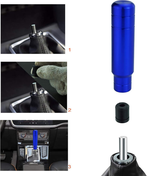 Lunsom Heavy Weighted Shift Knobs, Metal Gear Stick Shift Knob Aluminum Alloy Manual Automatic Shifter Head Lever Handle Fit Most Transmission Veh...