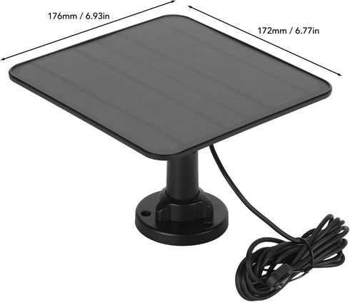 12W Solar Panel Charger for Security Camera, IP65 Waterproof Outdoor Solar Panel Charger Power Banks with Bracket for Arlo Pro 3 Pro 4 Ultra 2 2, ...