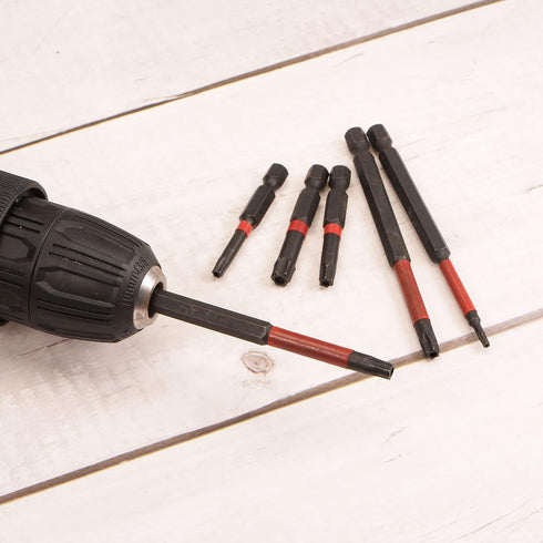 T20 Impact Rated Torx Bit 1/4" Hex Shank 2" Length Magnetic Security Star Screwdriver Power Tool...