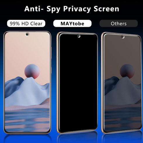 MAYtobe [2-Pack Privacy Screen Protector Designed for Samsung Galaxy S21 Tempered Glass,Support Fingerprint Unlocking, No Bubbles, Anti Scratch, E...