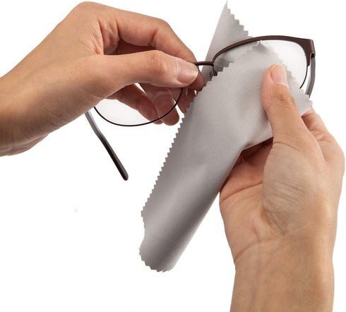 Eyeglasses Cleaner Microfiber Cleaning Cloth - 12 Pack Sunglasses Clean Reading Glasses Wipes 5x6 Inch Camera Lens Eyewear Lint Free Microfiber...