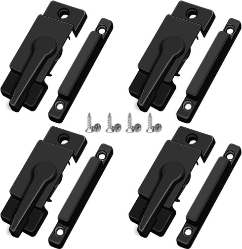 Window Sash Locks and Keeper ZUONAI 4 Pack Solid Metal Vinyl Window Sash Locks for Double Hung Window Latch Lock Replacement Security for Vertical...
