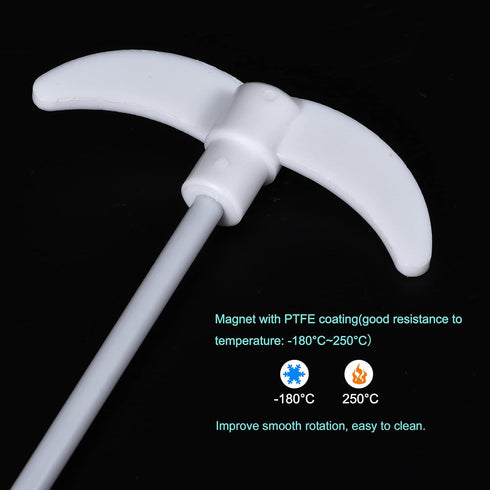 MECCANIXITY PTFE Electric Stirring Rod 300mm Length Overhead Stirrer Mixer Shaft with Foldable Paddle for Lab 2Pcs...
