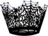 50 Pcs Spiderweb Cupcake Wrappers - Black Laser Cut Liners for Halloween Theme Party Decorations...