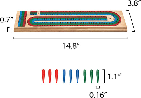 Mainstreet Classics Traditional Wooden Cribbage Board Game Set...