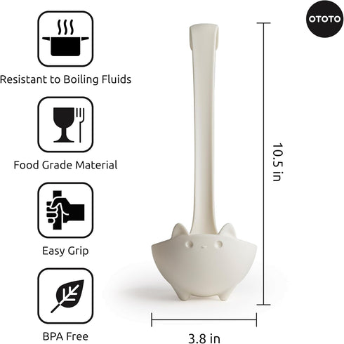 NEW!! Katie Cat Soup Ladle by OTOTO - White Cat, Cooking Gifts, Gifts for Cat Lovers - Cat Gift, Cute Kitchen Accessories, Funny Kitchen Gadgets, ...