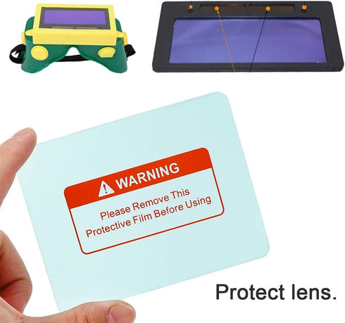 Clear Welding Lens,Deko Welding Screen Clear 10PCs Welding helmet lens cover Transparent Protective Plate Clear Polycarbonate Round Corner 116 x 9...