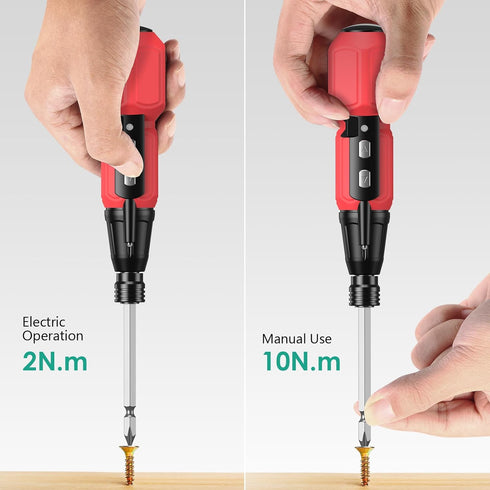 ORIA Cordless Electric Screwdriver, Rechargeable Power Screwdriver, Mini Electric Repair Tool Kit with LED Lights, USB Cable, Bits Holder, for Pho...
