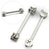 4Set Furniture Hardware Double End Head Rod Connection Cam Fittings Furniture Board Panel Connection Accessories 64mm...