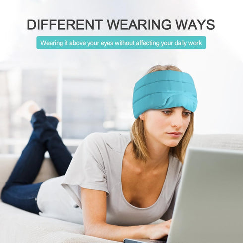 Head Ice Pack for Migraine Relief, 2 Hours Long Lasting Cold Therapy Flexible Cold Pack Head Ice Wrap Cooling Mask for Headache, Sinus Pain, Tensi...