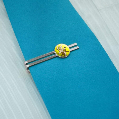 Looney Tunes Wile E Coyote Round Tie Bar Clip Clasp Tack Silver Color Plated...
