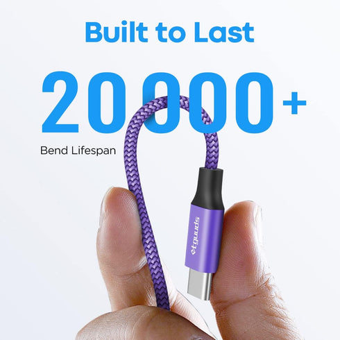 etguuds Purple USB C Cable 3.3ft Fast Charging, 2-Pack Type C Cable Braided USB to USB C Cable Compatible with Samsung Galaxy S23 S22 S21 S20 S10 ...