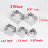 Square Biscuit Cutter with Handle (5 Pieces/Set) - Nest for Easy Storage Stainless Steel Square Cookie Cutter...