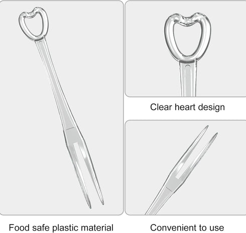 300PCS Disposable Plastic Fruit Forks, YEAJOIN Mini Cake Forks Tasting Appetizer Cocktail Forks Picks Small Dessert Food Picks Sticks...