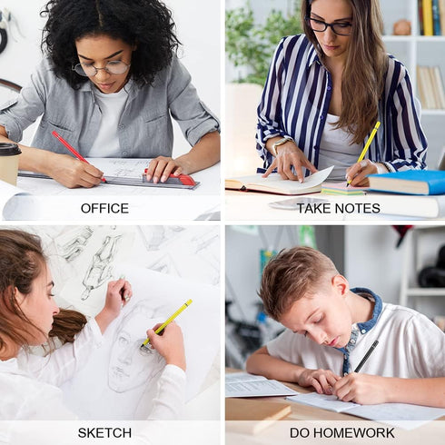 AUAUY 3 PCS Metal Inkless Pencil, Infinity Pencil, Reusable Everlasting Pencil, Replaceable Nib Pencil with 3 Replaceable Nib for Writing Drawing ...