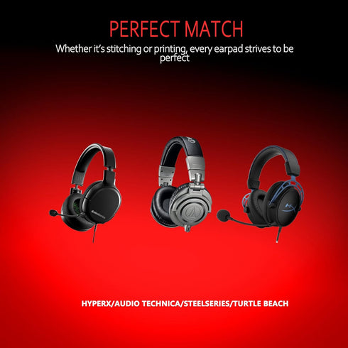 Krone Kalpasmos Large Oval Replacement Ear Pads for ATH M50X / M40X / SteelSeries Arctis/HyperX Cloud & Alpha/Sony MDR-7506 Compatible with Many M...