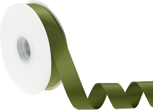 Satin Ribbon 7/8 Inch x 50 Yards Moss Ribbon for Gift Wrapping Double Face Olive Green Satin Ribbon for Crafts, Wedding, Hair Bow, Baby Shower, Br...