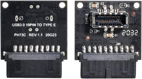 cablecc USB 3.1 Front Panel Socket Type-E to USB 3.0 20Pin Header Male Extension Adapter for Motherboard...