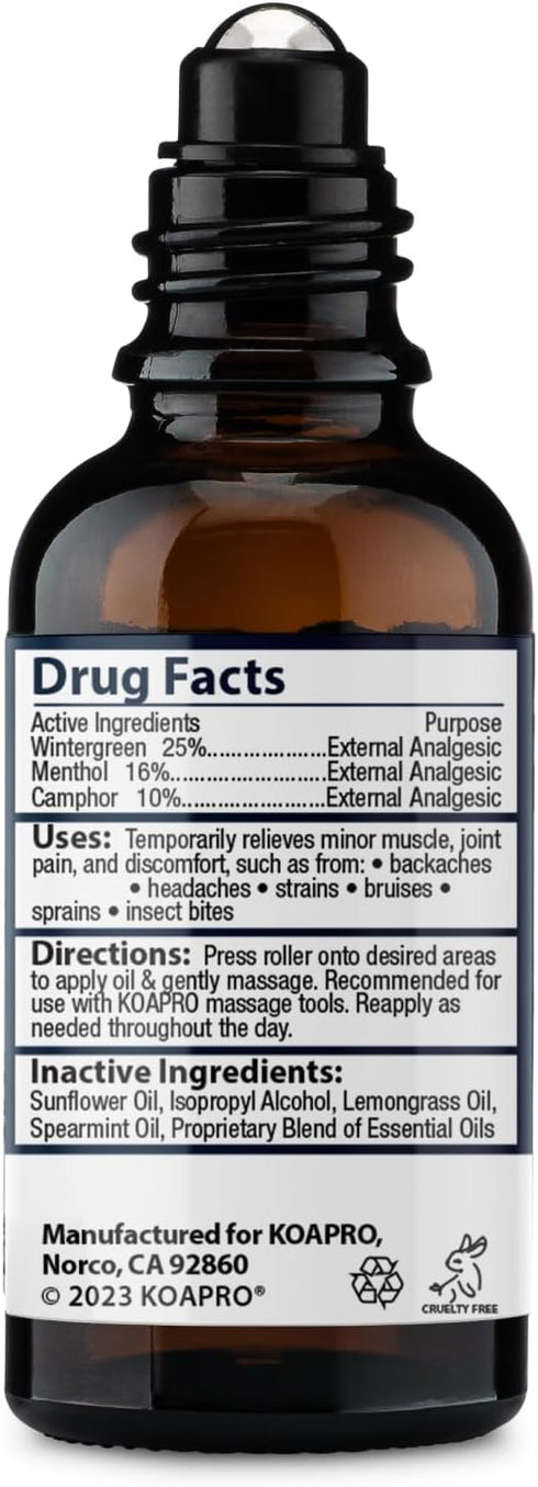 KOAPRO Medicated & Menthol Oil, Potent Joint & Muscle Pain Relief Rub, Sore Muscle Massage Oil to Help Alleviate Pains, Migraine, Headache, Swelli...