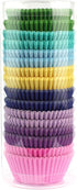 Mini Cupcake Liners Muffin Wrappers Rainbow Bright Baking Cups Paper, 400 Pack...