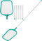 Pool Skimmer - Pool Net with 5 Section Pole, 60 inch Pool Skimmer Net with Pole Total Length, Pool Nets for Cleaning, Fine Mesh Net Pool Skimmer N...