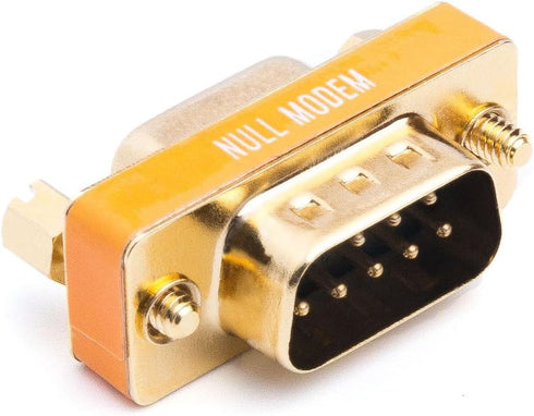 DB9 Null Modem Adapter Male to Female Slimline Data Transfer Serial Port Adapter Gold Plated 2 Pack...