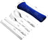 20PCS Premium Travel Utensils With Case, Stainless Steel Reusable Portable Utensils Set With Case, Lengnoyp Travel Silverware Set With Case for Lu...