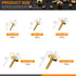 Rustark 500PCS 5 Sizes Brass Paper Fasteners Round Brads Fasteners Assortment Kit Mushroom Head Paper Fasteners Brass Metal Brads Scrapbooking Dec...