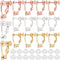 1 Box 24Pcs Screw Back Earring Converter Silver Earrings Clip Back Brass Painless Real 18k Gold Plated Earring Clip with Pad Non Pierced Earring F...