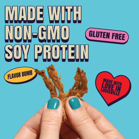 Louisville Vegan Jerky - Smoked Black Pepper Vegan and Vegetarian Meat, 19 Grams of Non-GMO Soy Protein, 310 Calories per Bag, Gluten-Free High Pr...