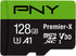 PNY 128GB Premier-X Class 10 U3 V30 microSDXC Flash Memory Card - 100MB/s, A1, 4K UHD, Full HD, UHS-I, micro SD, Black...