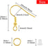 100pcs Hypoallergenic Earring Hooks, 925 Sterling Gold Copper-Plated Earring Hooks, Fish Hook Earrings, 300 pcs Earring Making Kit with Jump Rings...