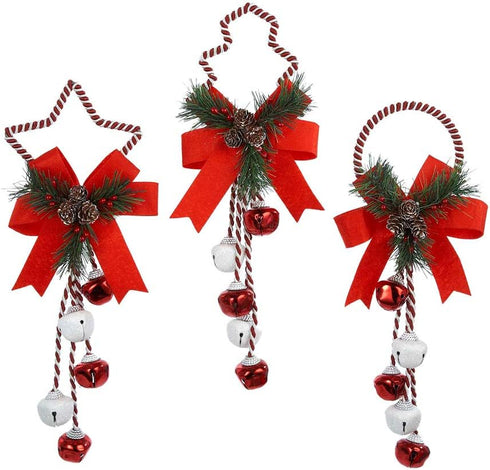 Kurt Adler 14" Metal Christmas Bell Door Hanging Ornament (Set of 3)...