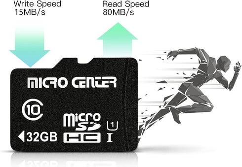 INLAND Micro Center 32GB Class 10 MicroSDHC Flash Memory Card with Adapter for Mobile Device Storage Phone, Tablet, Drone & Full HD Video Recordin...