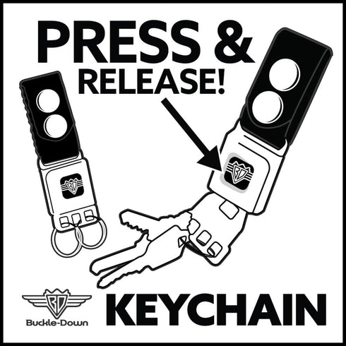 Buckle-Down unisex adult Buckle-down Keychain - Mustang Key Chain, Multicolor, One Size US...