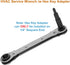 AC Ratchet Wrench, HVAC Service Wrench with HVAC Hexagon Bit Adapter, Premium AC Service Tools for Refrigeration Equipment Repair (3/16”, 1/4”, 5/...