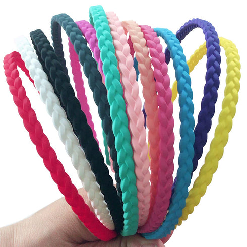 12pcs Colorful Thin Headbands for Women 6mm Light Pigtail Skinny Hairbands for Girls Hard Teeth Headbands For Kids Teens...