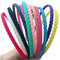 12pcs Colorful Thin Headbands for Women 6mm Light Pigtail Skinny Hairbands for Girls Hard Teeth Headbands For Kids Teens...