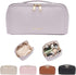 Travel Makeup Bag,Large Capacity Cosmetic Bags for Women,Waterproof Portable Pouch Open Flat Toiletry Bag Make up Organizer with Divider and Handl...