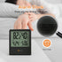 Indoor Thermometer, Room Thermometer and Hygrometer with Clock, Temperature and Humidity Meter with Clock, Double Comfort Indicator, Time, Date(Bl...