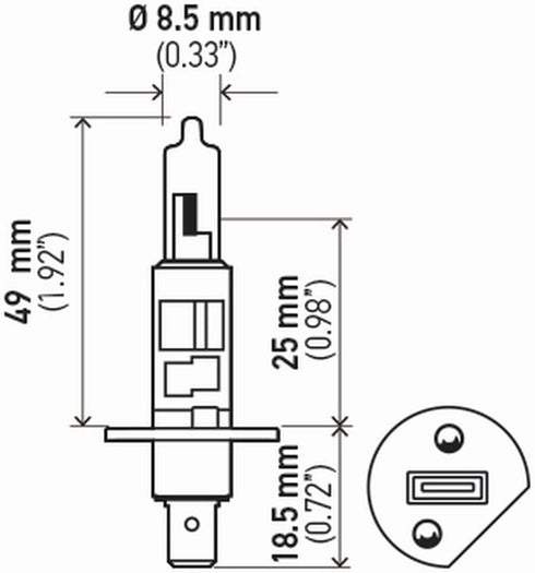 HELLA H1 2.0TB High Performance Bulb, 12V, 55W, 2 Pack...