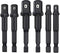 Impact Grade Socket Adapter Set - 6 Pack 3" Extension Bit With Holder, 1/4", 3/8", and 1/2" Drive, Adapt Your Power Drill To High Torque Impact Wr...