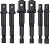 Impact Grade Socket Adapter Set - 6 Pack 3" Extension Bit With Holder, 1/4", 3/8", and 1/2" Drive, Adapt Your Power Drill To High Torque Impact Wr...